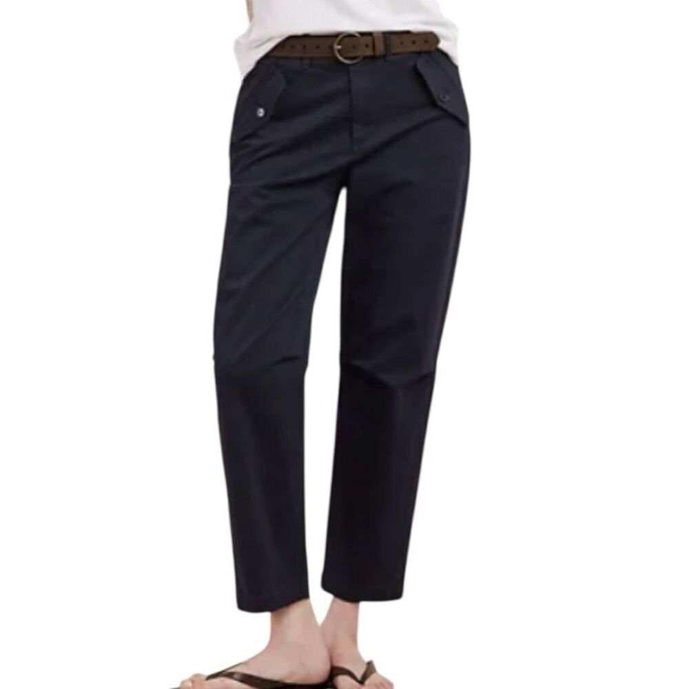 Banana Republic Authentic Chino Girlfriend Pants Size 10 Navy Blue